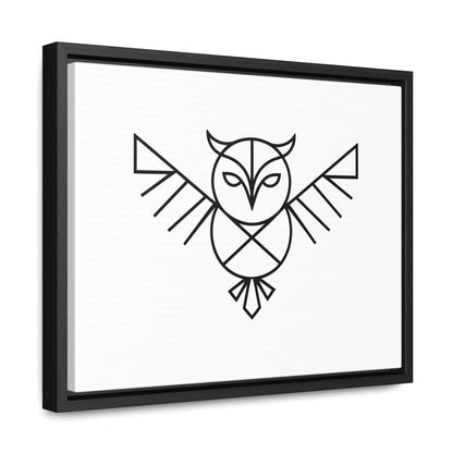 Geometric Owl Symbol - Gallery Canvas Wraps, Horizontal Frame