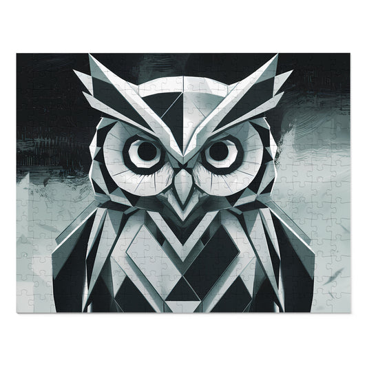 Geometric Owl in the Mist - Jigsaw Puzzle (30, 110, 252, 500,1000-Piece)