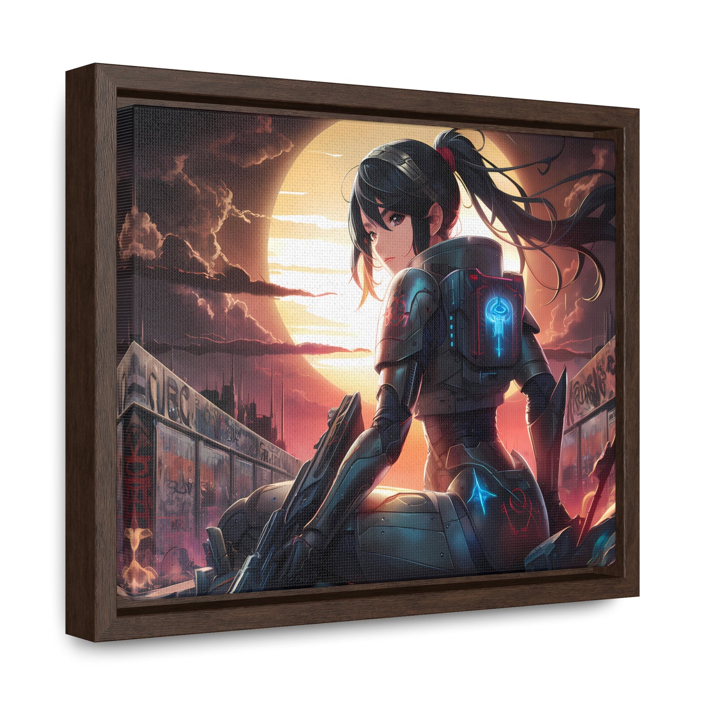 "Sunset Sentinel" - Gallery Canvas Wraps, Horizontal Frame