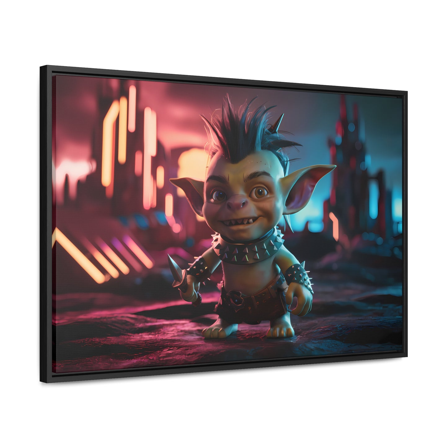 Goblin of the Neon Wastelands - Gallery Canvas Wraps, Horizontal Frame