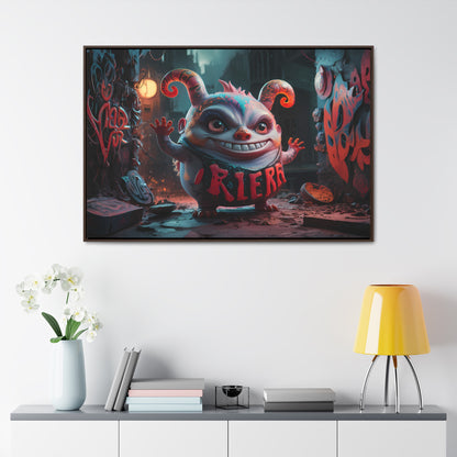 Midnight Mischief in the Alley - Gallery Canvas Wraps, Horizontal Frame