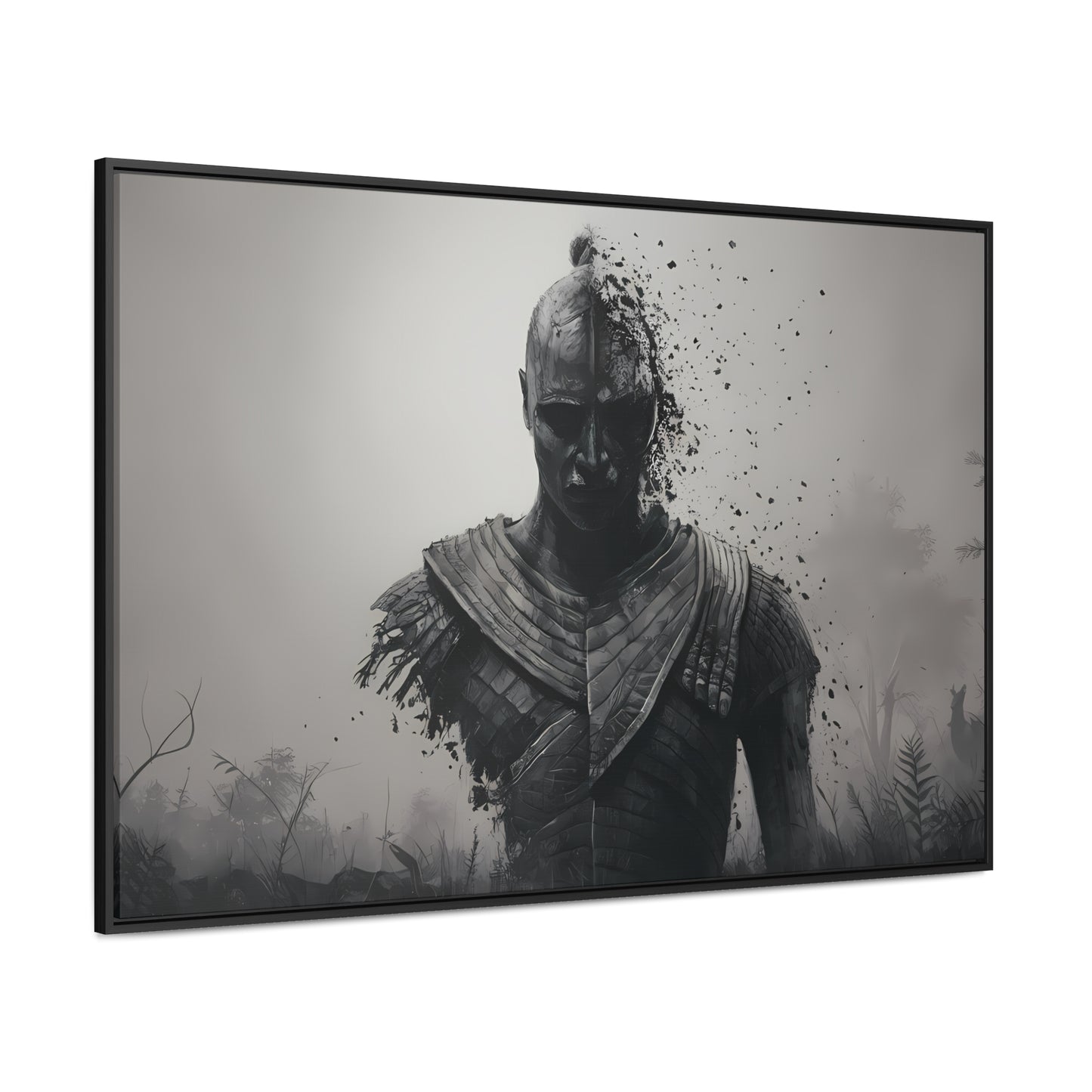 "Fragmented Warrior" - Gallery Canvas Wraps, Horizontal Frame