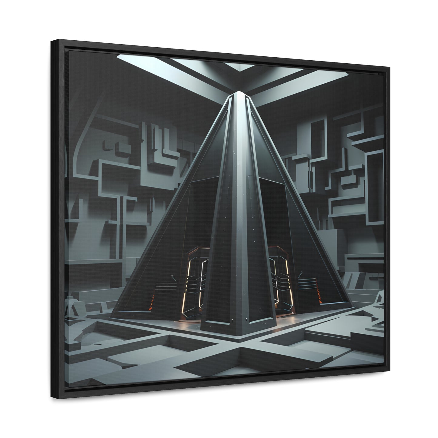 Sanctum of the Obsidian Pyramid - Gallery Canvas Wraps, Horizontal Frame