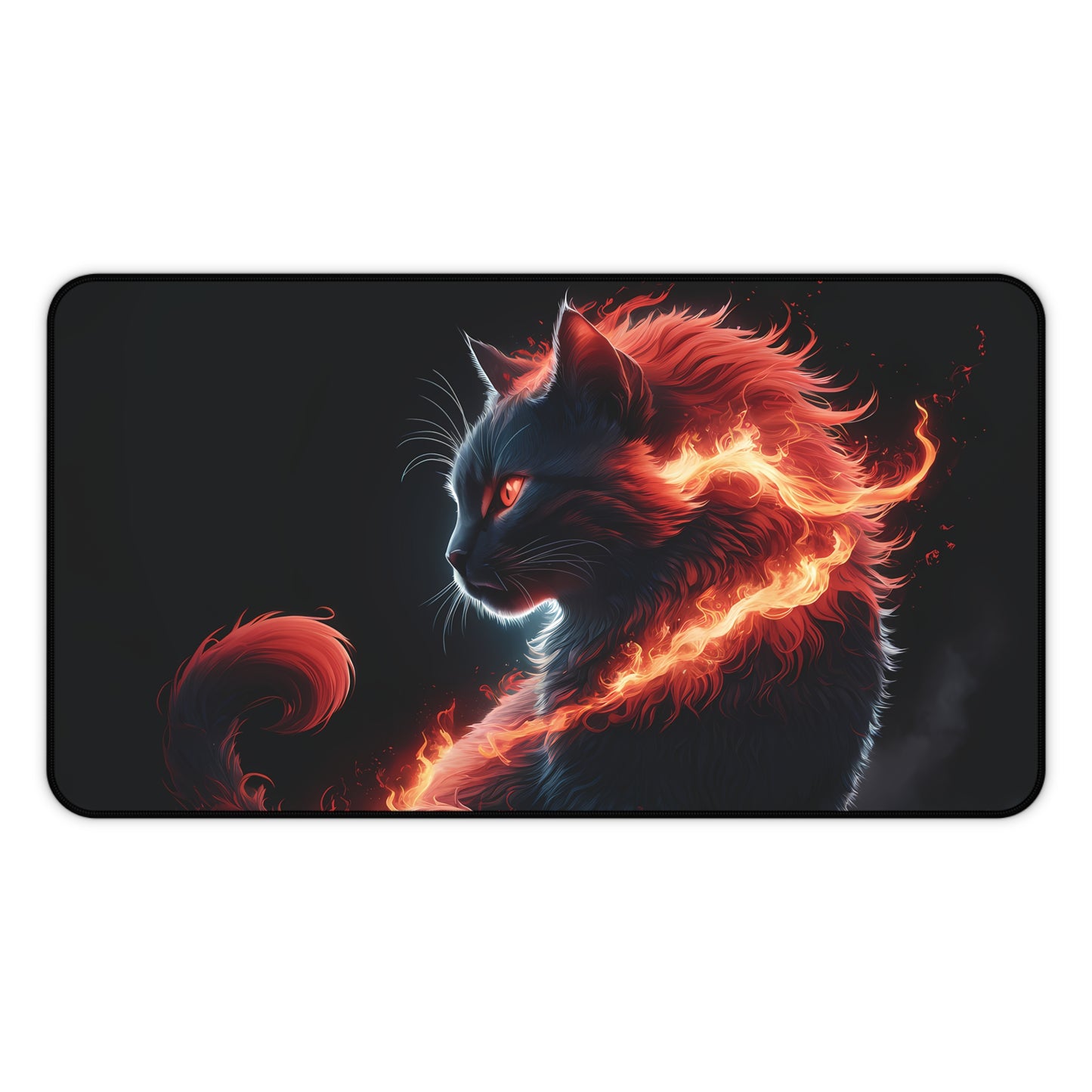 Mystical Fire Cat - Desk Mat