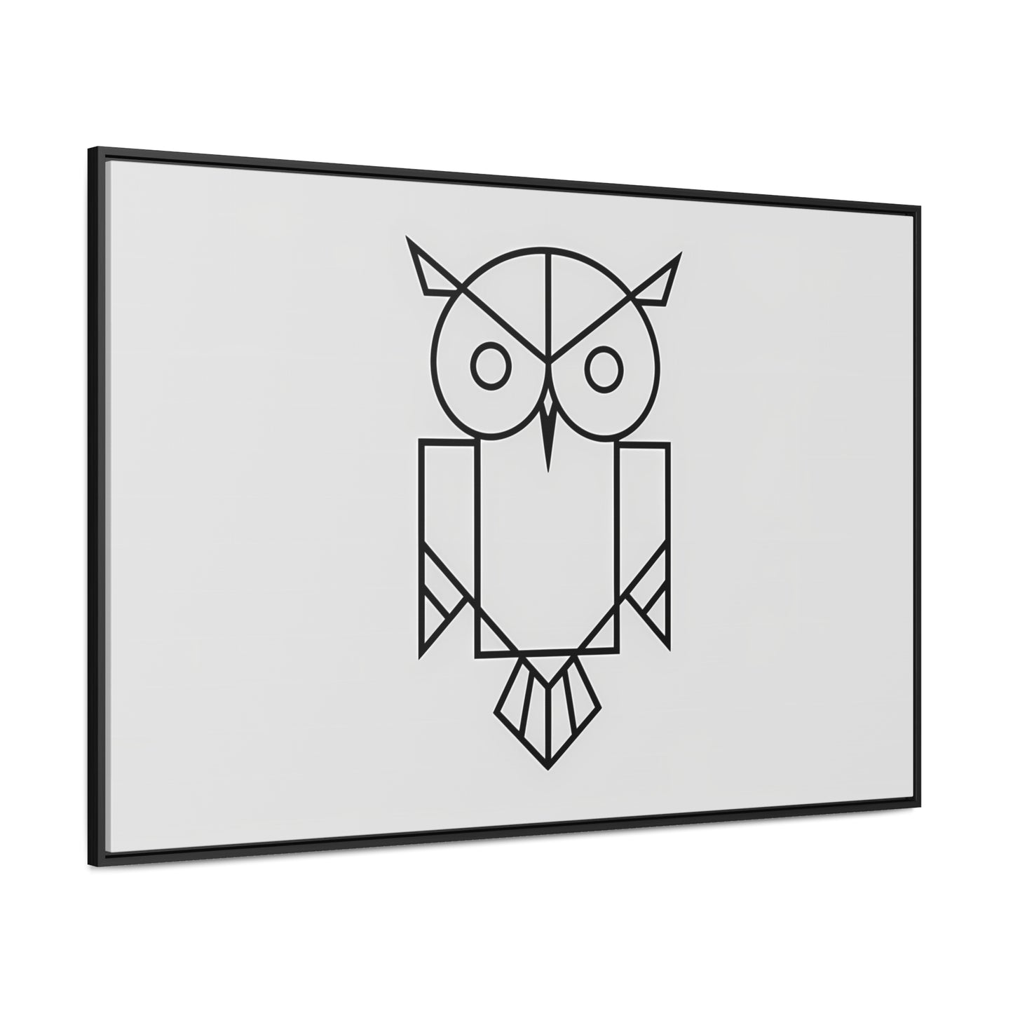 Geometric Owl - Gallery Canvas Wraps, Horizontal Frame