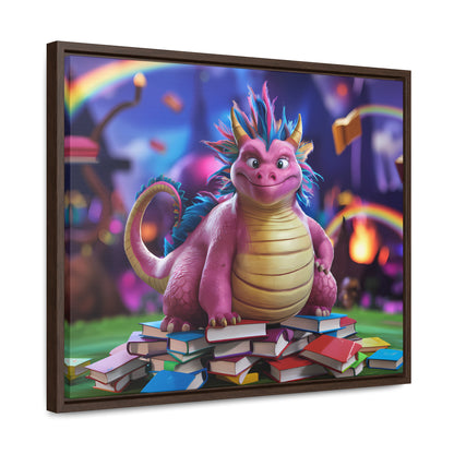 "Guardian of the Magical Library" - Gallery Canvas Wraps, Horizontal Frame