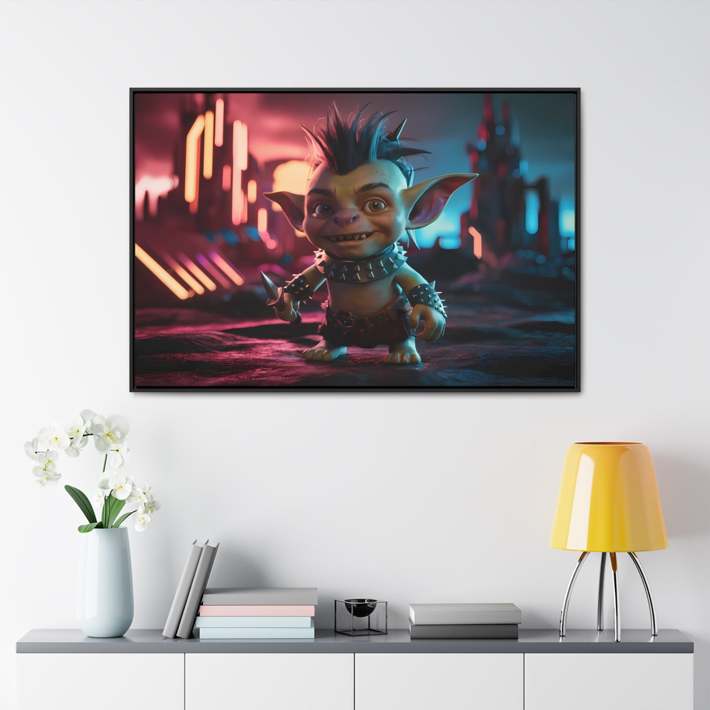 Goblin of the Neon Wastelands - Gallery Canvas Wraps, Horizontal Frame