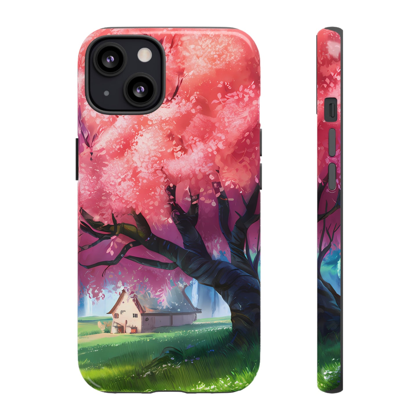 Idyllic Cherry Blossom and a Hut - Smartphone Tough Cases