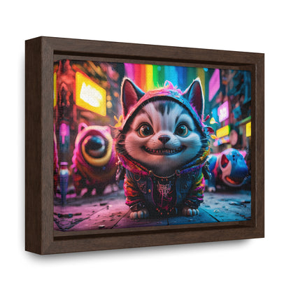 Cyberpunk Alley Cat Adventures - Gallery Canvas Wraps, Horizontal Frame