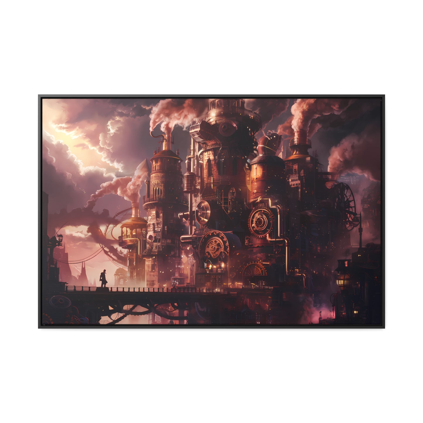 Industrial Twilight - Gallery Canvas Wraps, Horizontal Frame