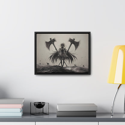 "Abyssal Valkyrie" - Gallery Canvas Wraps, Horizontal Frame