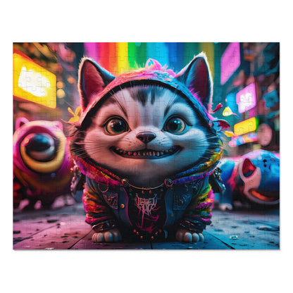 Neon Alley Cat Caper - Jigsaw Puzzle (30, 110, 252, 500,1000-Piece)