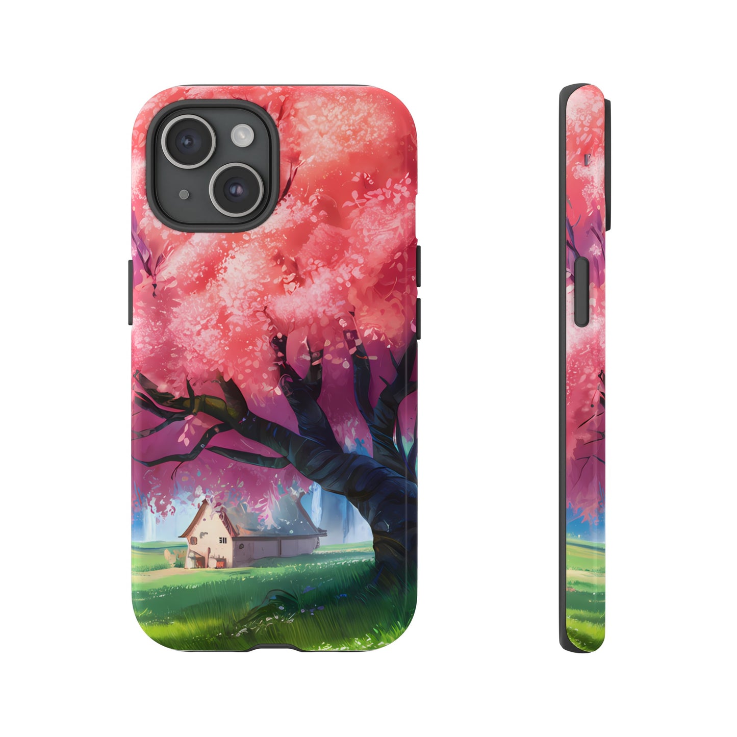 Idyllic Cherry Blossom and a Hut - Smartphone Tough Cases