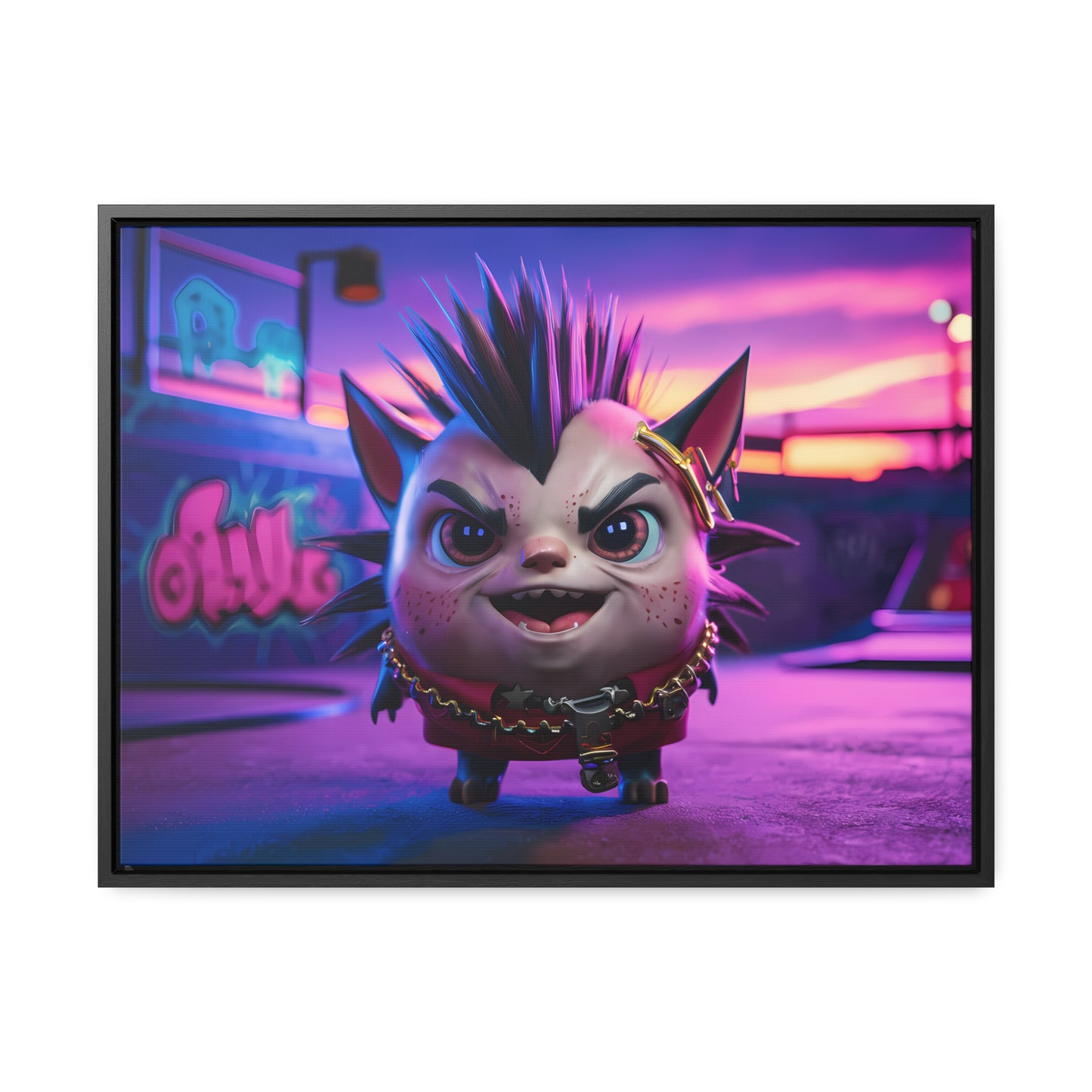 Punk Paws Unleashed - Gallery Canvas Wraps, Horizontal Frame