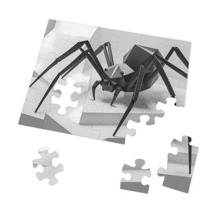 Geometric Arachnid in a Monochrome Maze - Jigsaw Puzzle (30, 110, 252, 500,1000-Piece)