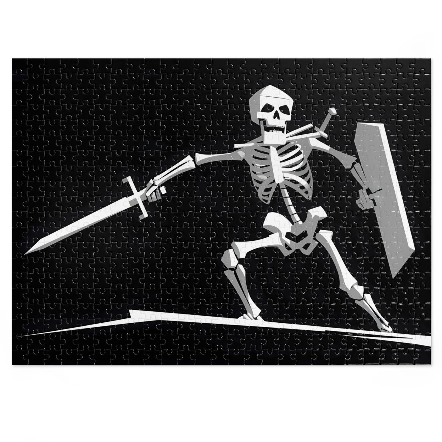 Skeleton Warrior in Battle Stance - Jigsaw Puzzle (30, 110, 252, 500,1000-Piece)