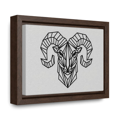 Geometric Ram's Head - Gallery Canvas Wraps, Horizontal Frame