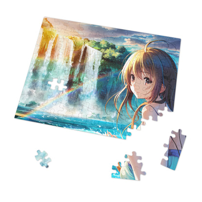 Ethereal Waterfall Symphony - Jigsaw Puzzle (30, 110, 252, 500,1000-Piece)