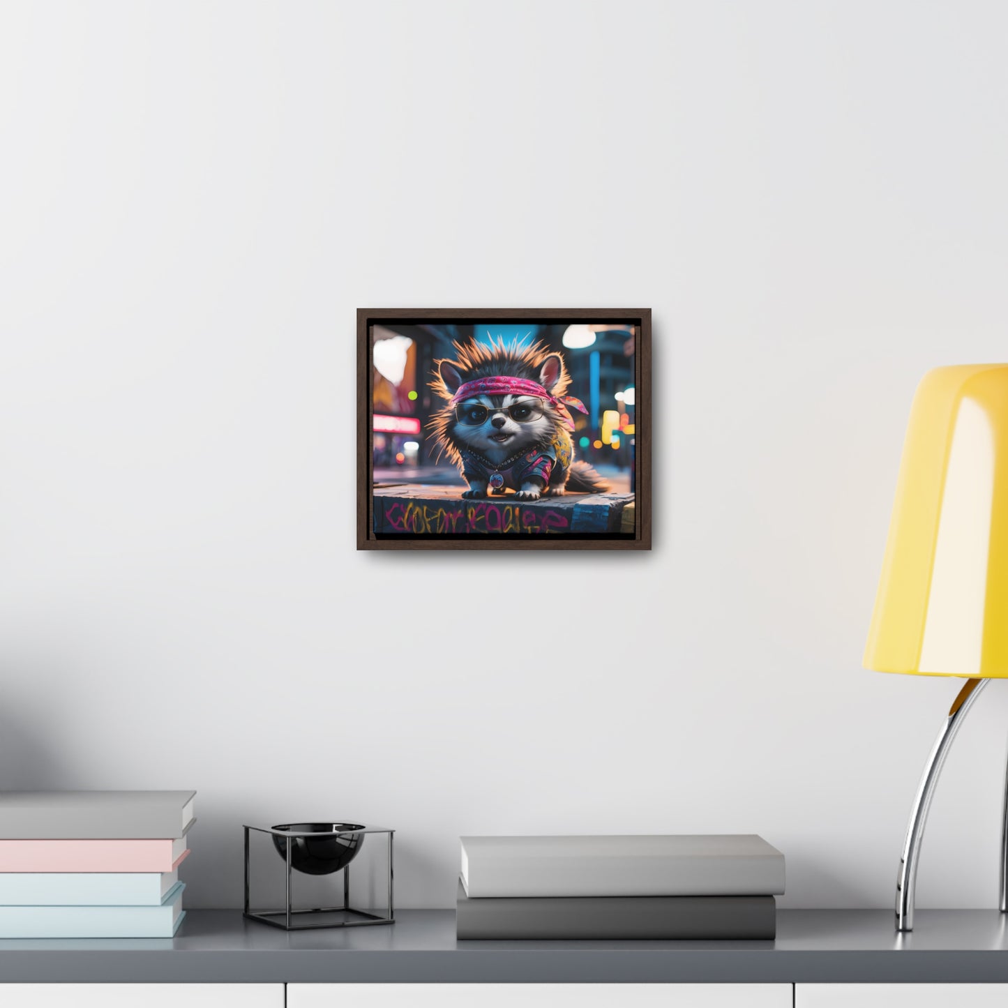 Rebel Pup on the Streets - Gallery Canvas Wraps, Horizontal Frame