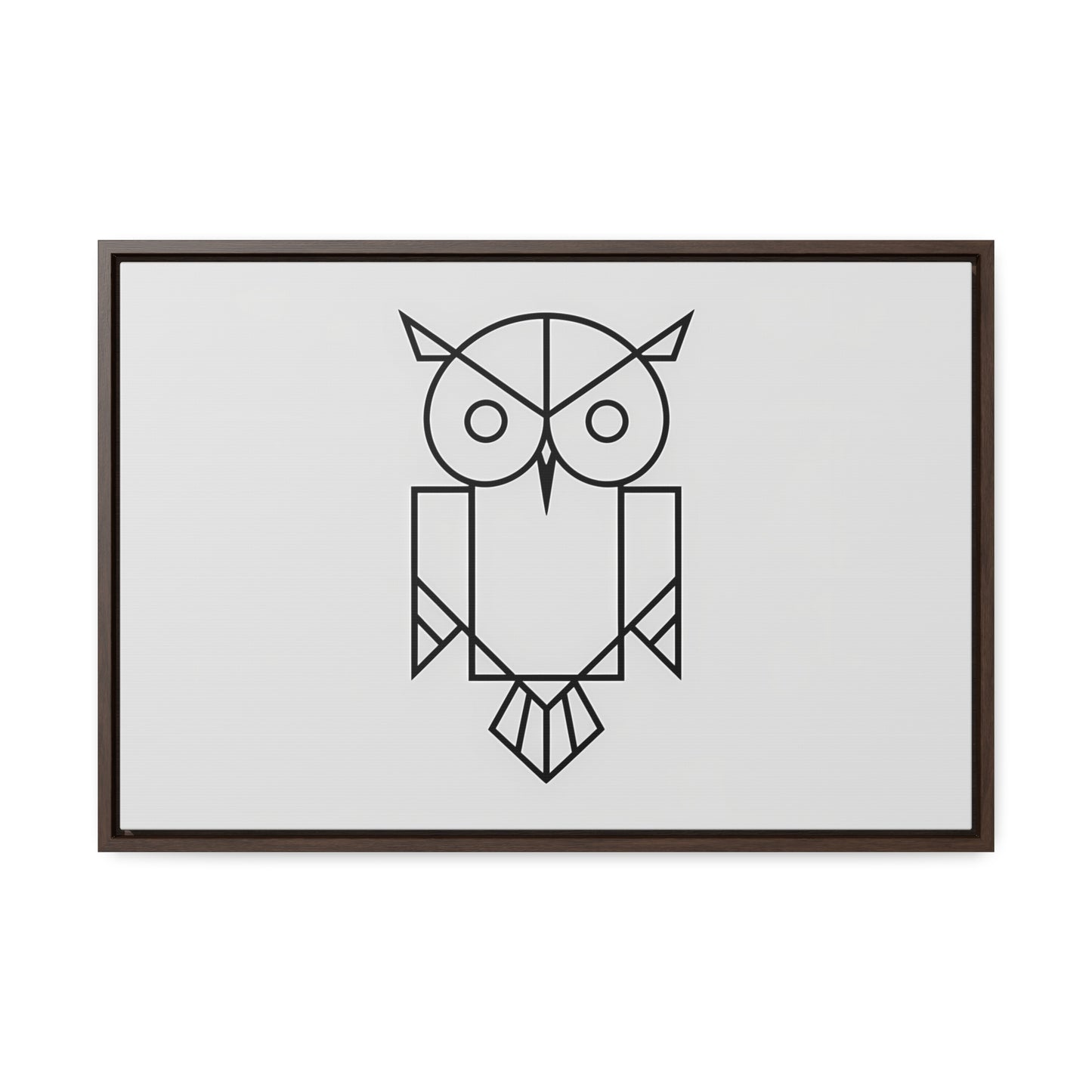 Geometric Owl - Gallery Canvas Wraps, Horizontal Frame