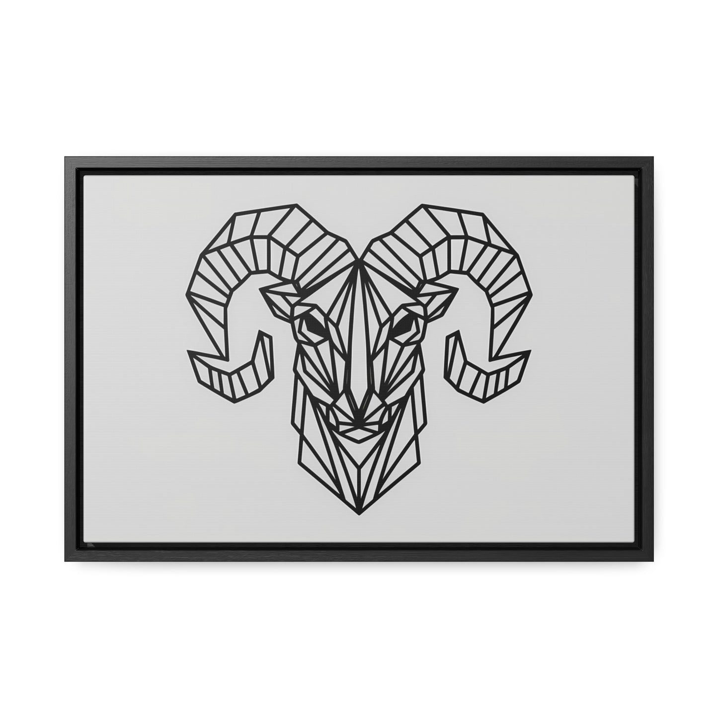 Geometric Ram's Head - Gallery Canvas Wraps, Horizontal Frame