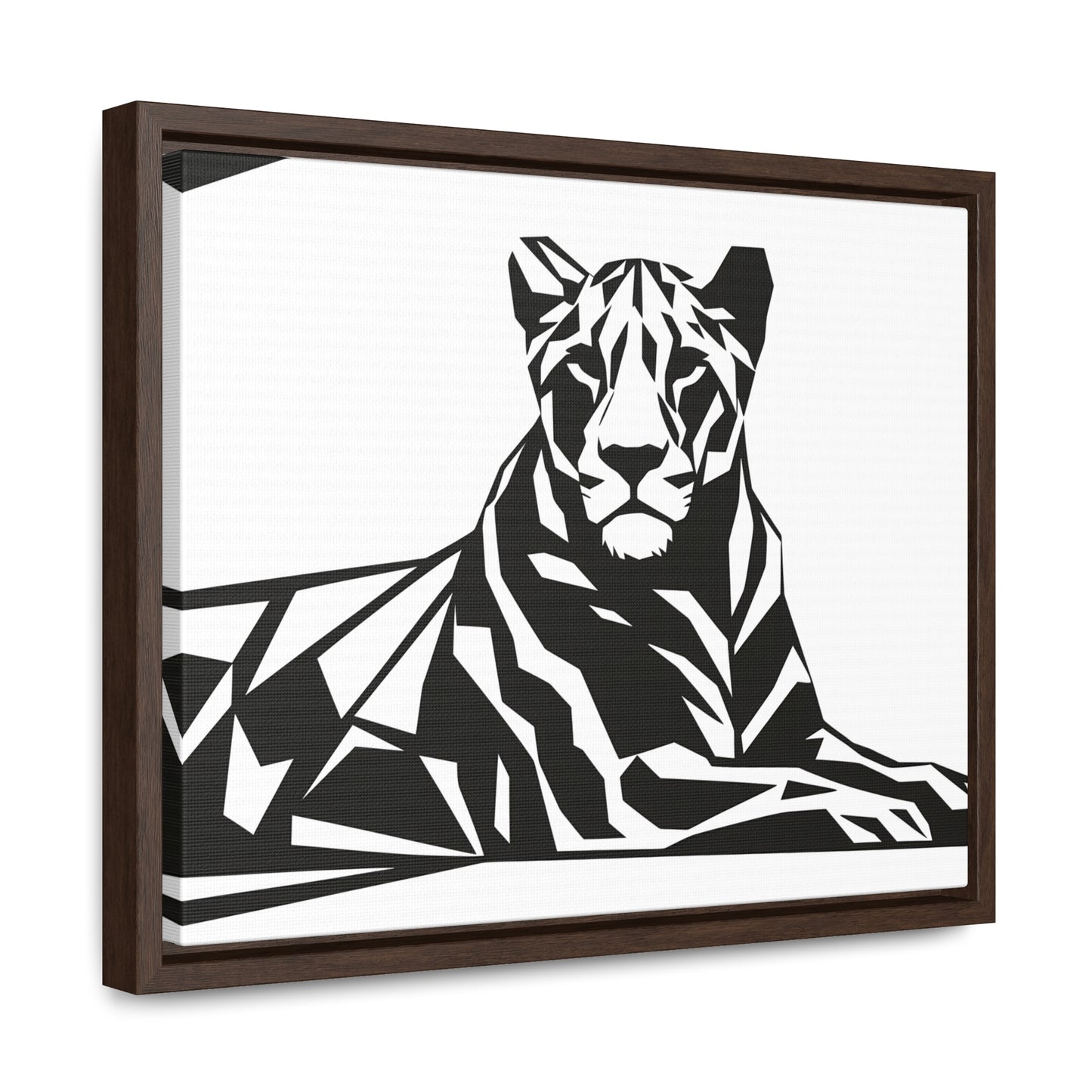 Majestic Geometric Tiger - Gallery Canvas Wraps, Horizontal Frame