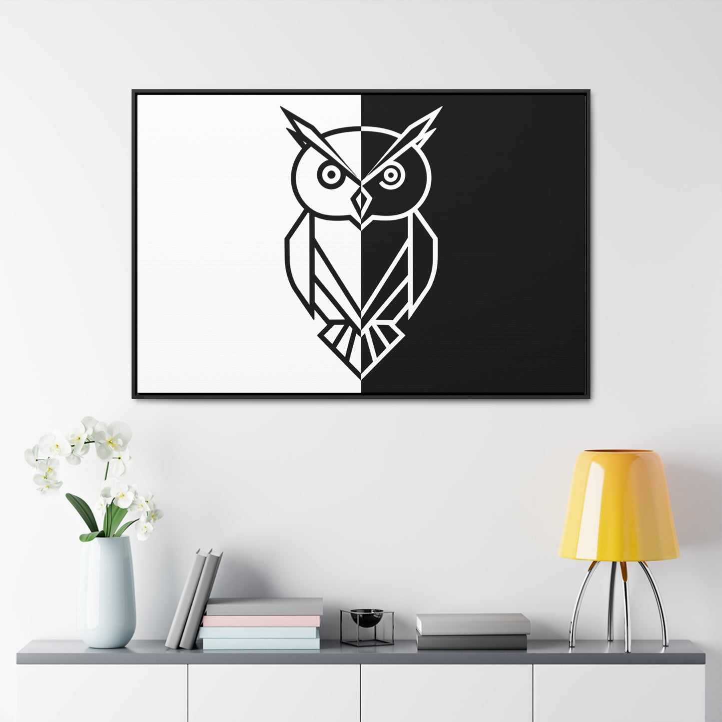 Duality of the Owl - Gallery Canvas Wraps, Horizontal Frame