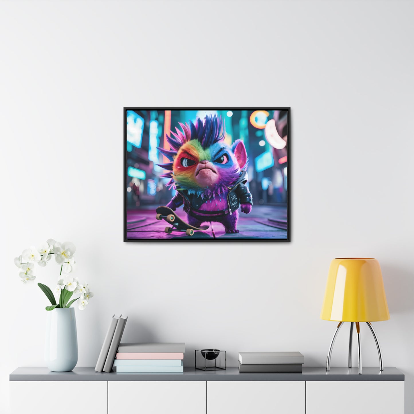 Skateboarding Punk - Gallery Canvas Wraps, Horizontal Frame