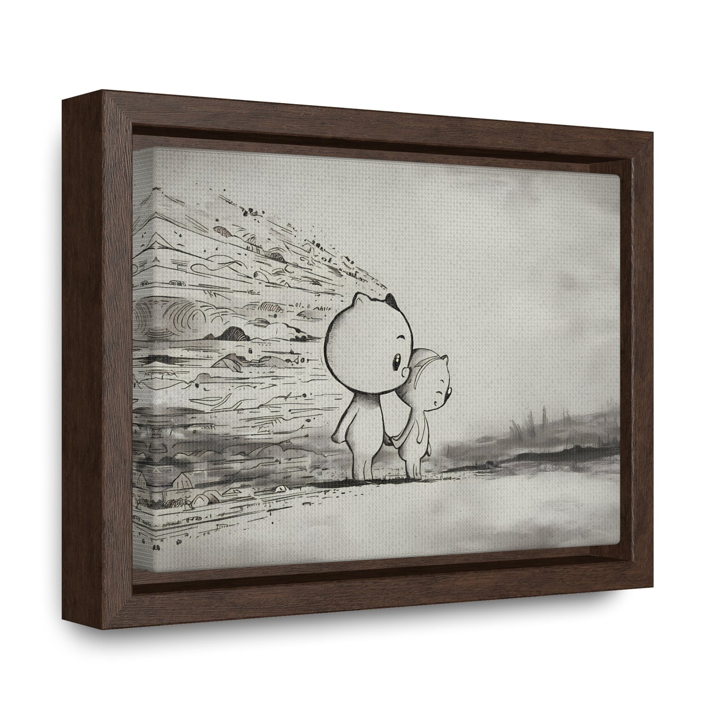 "Together Through the Storm" - Gallery Canvas Wraps, Horizontal Frame