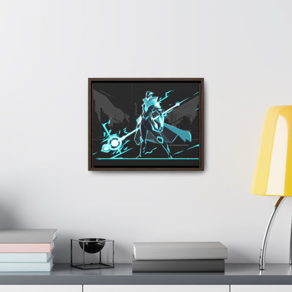 Arbiter of the Neon Void - Gallery Canvas Wraps, Horizontal Frame