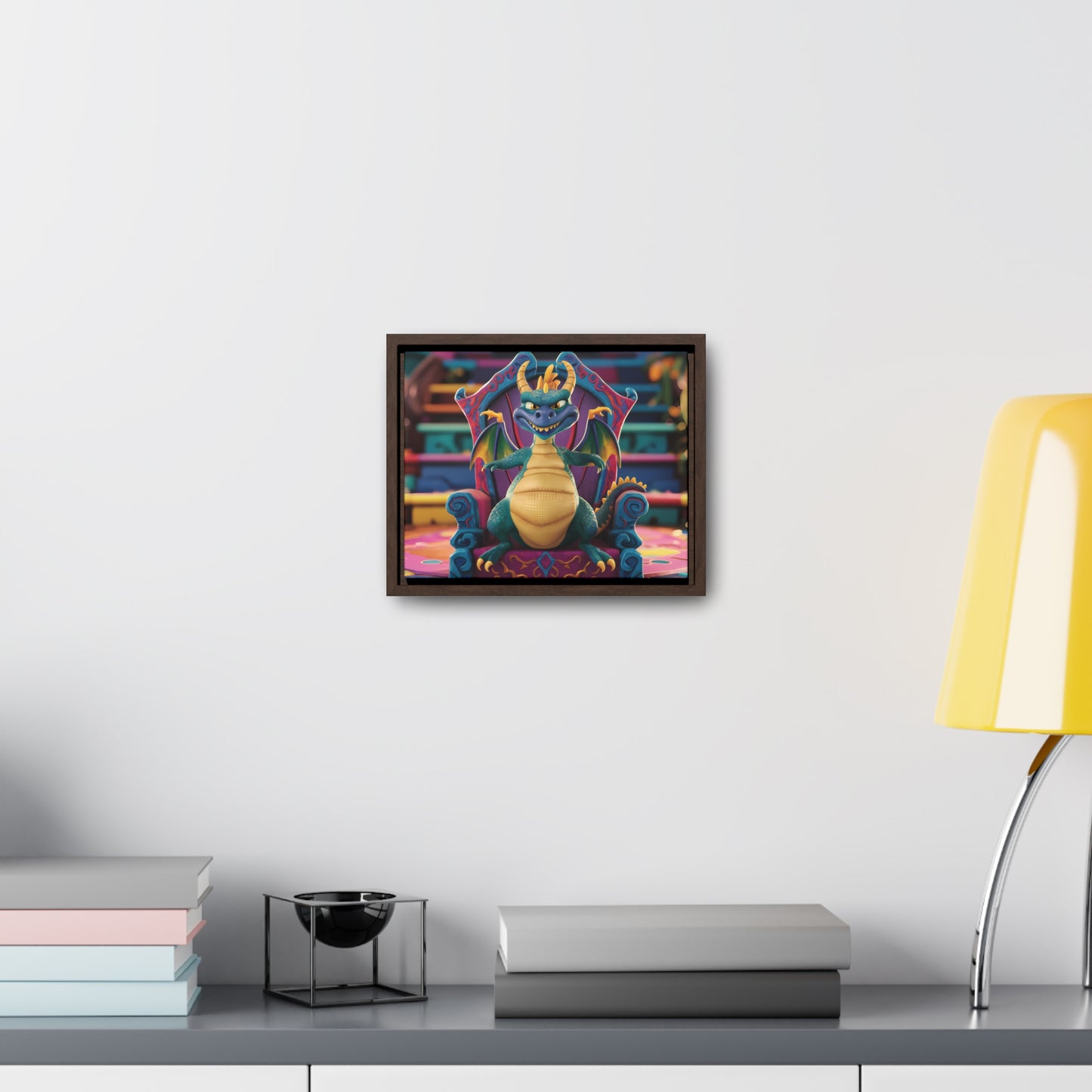 Dragon King on His Throne - Gallery Canvas Wraps, Horizontal Frame