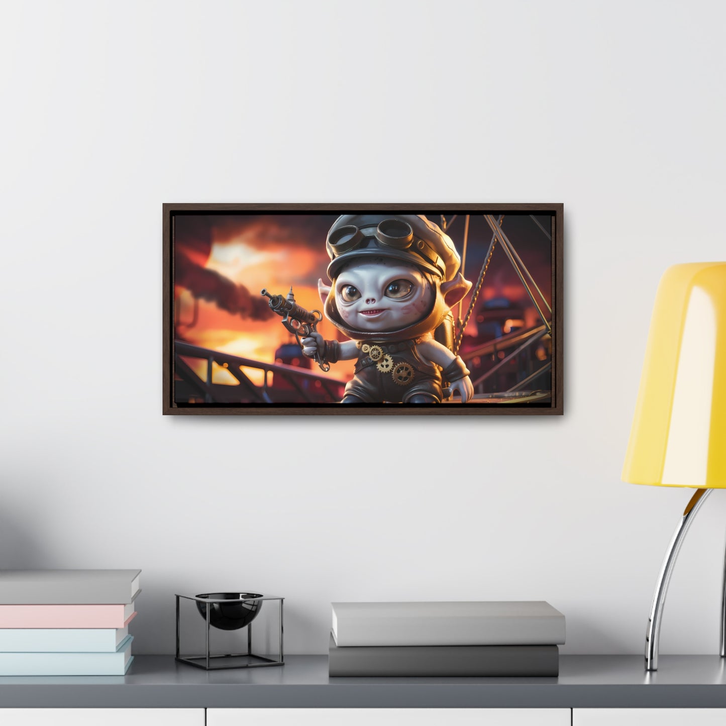 Steampunk Goblin Commander at Dusk - Gallery Canvas Wraps, Horizontal Frame