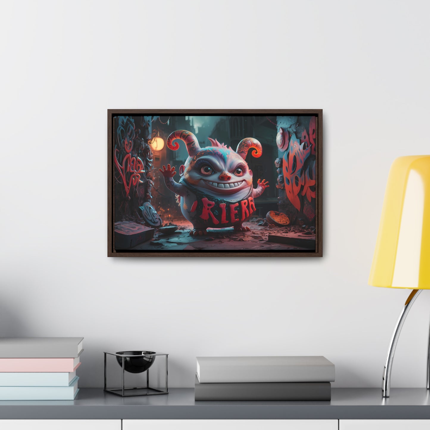 Midnight Mischief in the Alley - Gallery Canvas Wraps, Horizontal Frame