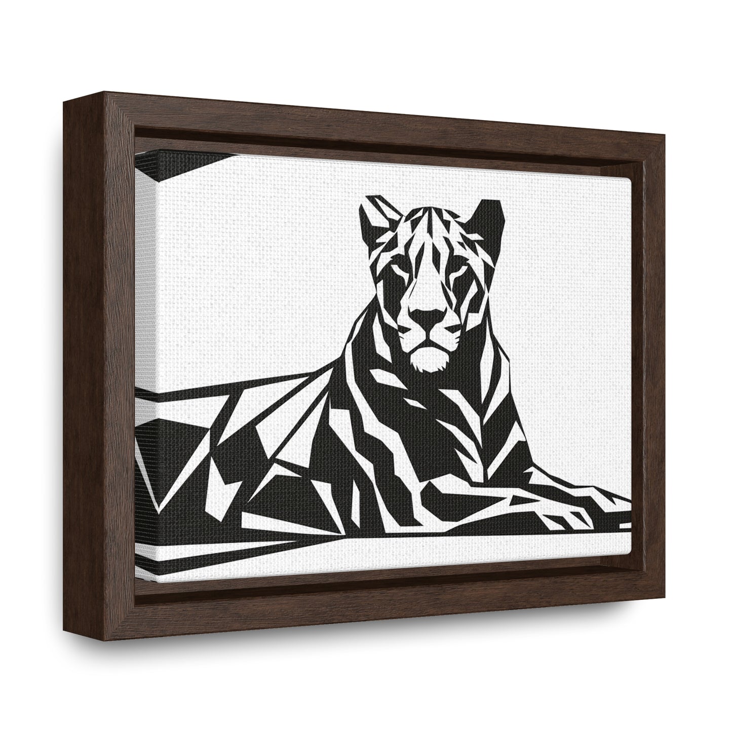 Majestic Geometric Tiger - Gallery Canvas Wraps, Horizontal Frame