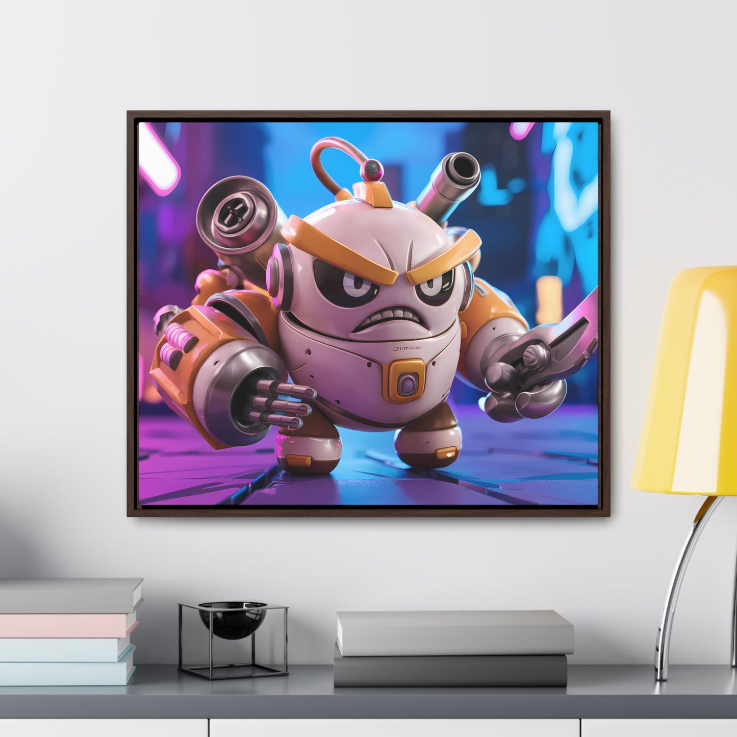 Battle-Ready Robo Warrior - Gallery Canvas Wraps, Horizontal Frame