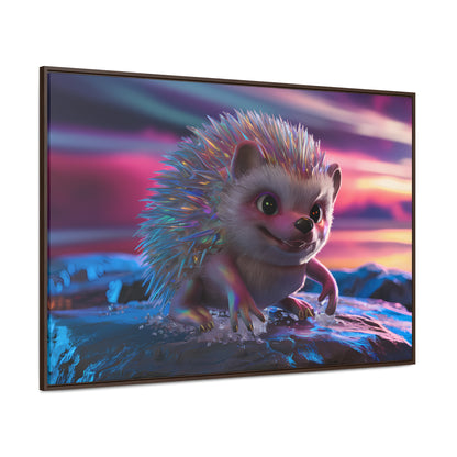 Prismatic Hedgehog at Dusk - Gallery Canvas Wraps, Horizontal Frame