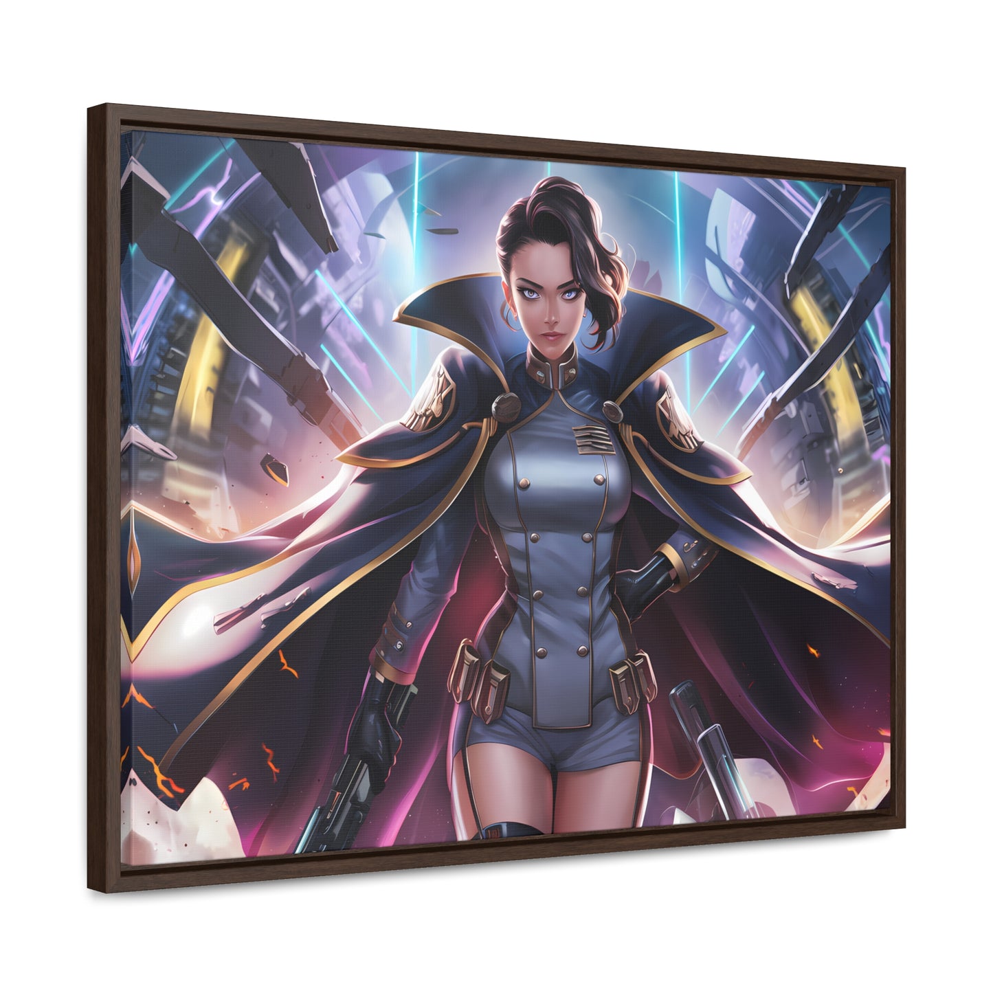 Commander of the Neon Storm - Gallery Canvas Wraps, Horizontal Frame