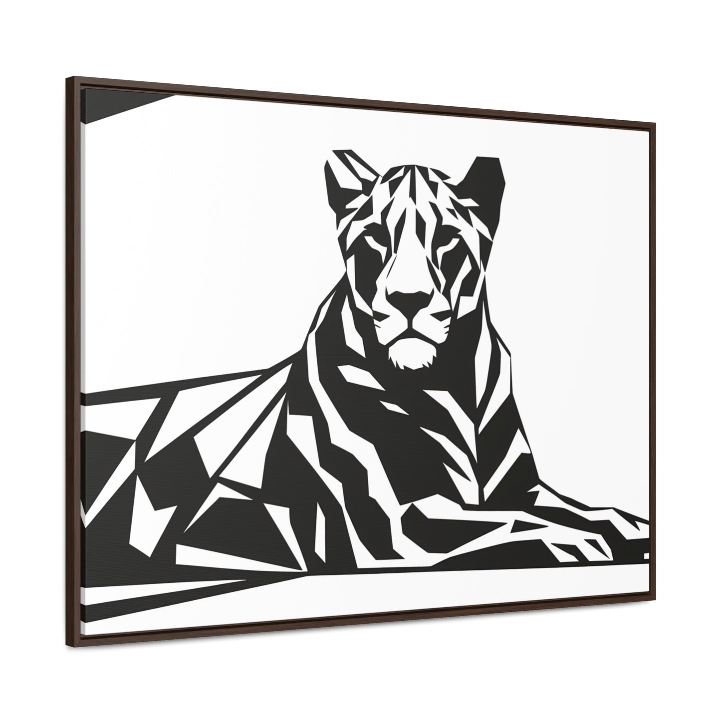 Majestic Geometric Tiger - Gallery Canvas Wraps, Horizontal Frame