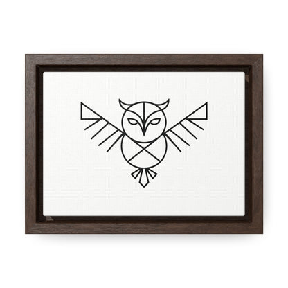 Geometric Owl Symbol - Gallery Canvas Wraps, Horizontal Frame