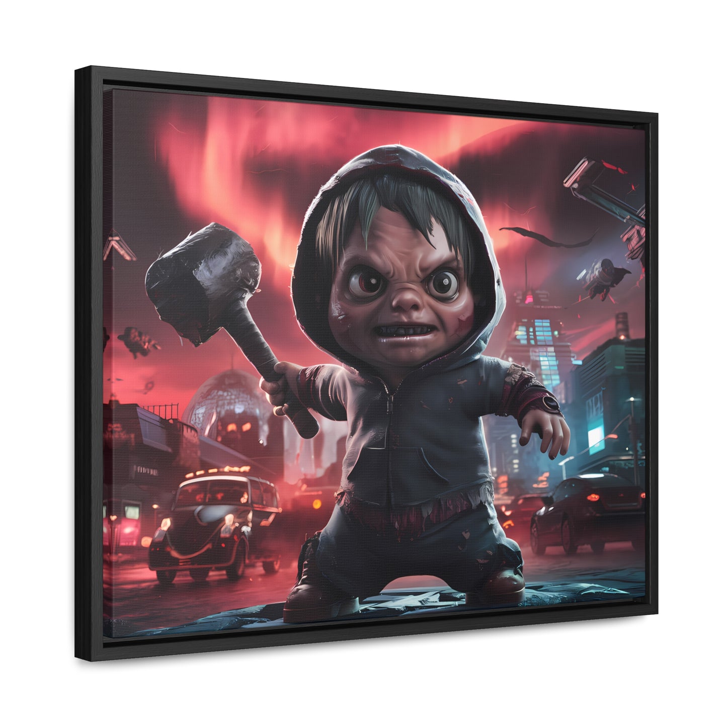 "Revenge of the Tiny Titan" - Gallery Canvas Wraps, Horizontal Frame