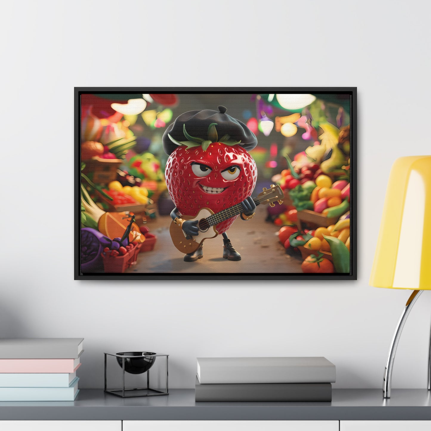 Strawberry Serenade in the Market - Gallery Canvas Wraps, Horizontal Frame