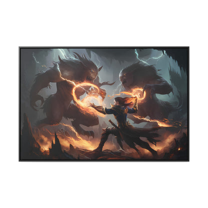 Duel of Thunder and Flame - Gallery Canvas Wraps, Horizontal Frame