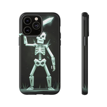 Geometric Skeleton Swordsman - Smartphone Tough Cases