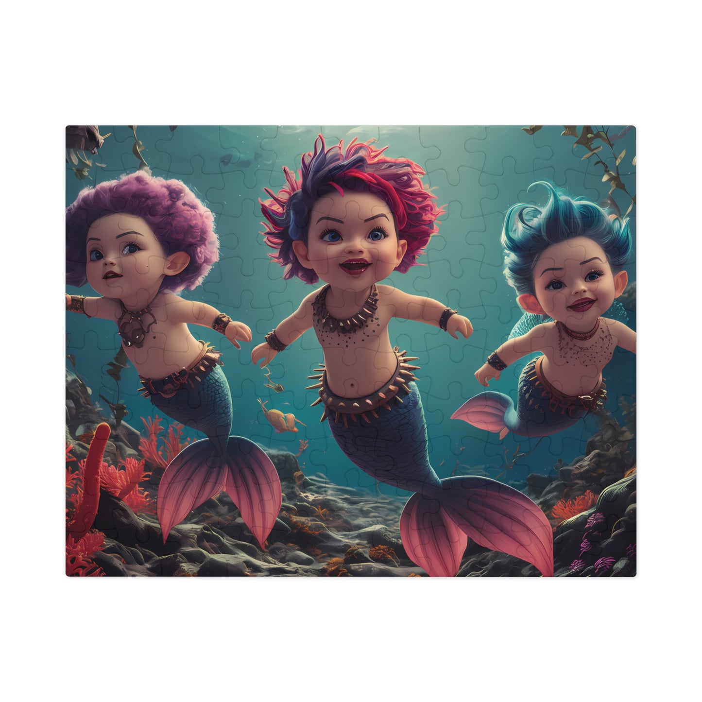 Cute Mermaids - Jigsaw Puzzle (30, 110, 252, 500,1000-Piece)