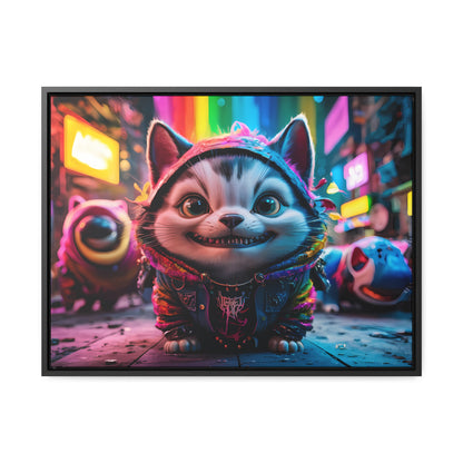 Cyberpunk Alley Cat Adventures - Gallery Canvas Wraps, Horizontal Frame