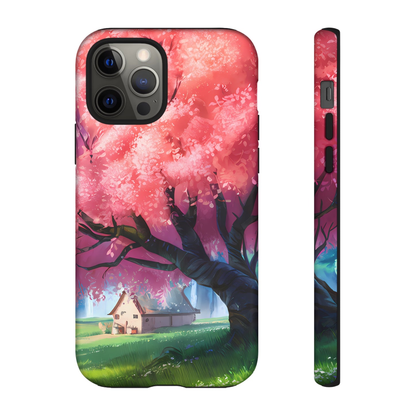 Idyllic Cherry Blossom and a Hut - Smartphone Tough Cases