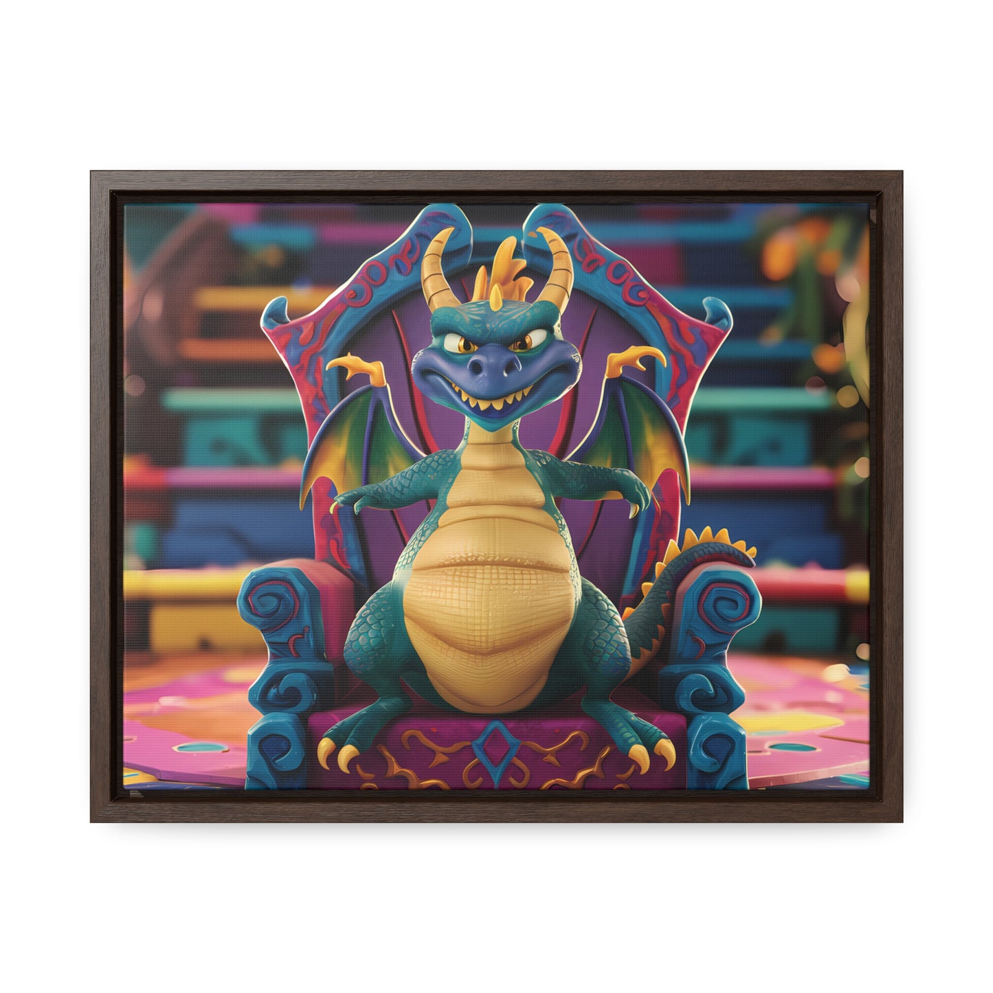 Dragon King on His Throne - Gallery Canvas Wraps, Horizontal Frame