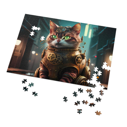 Jeff the Steampunk Cat - Jigsaw Puzzle (30, 110, 252, 500,1000-Piece)