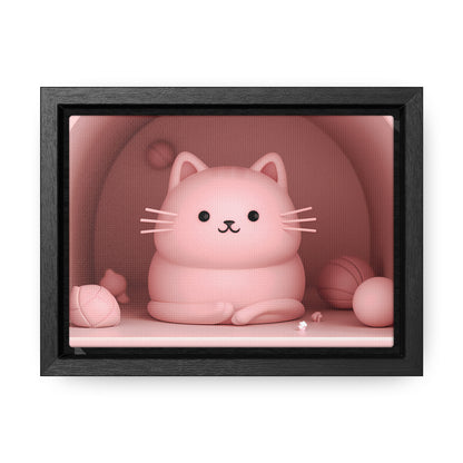 Purrfectly Pink Serenity - Gallery Canvas Wraps, Horizontal Frame