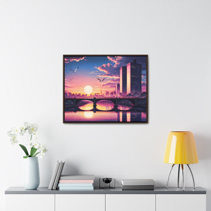 Twilight Reflections - Gallery Canvas Wraps, Horizontal Frame